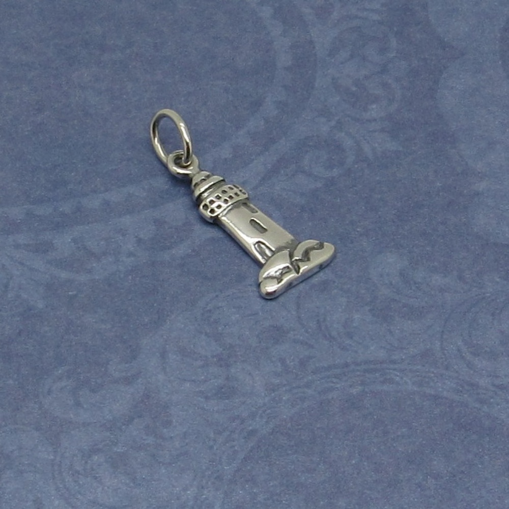 .925 Sterling Silver Lighthouse Pendant